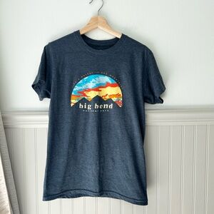 The Duck Co. Small Men’s Big Bend National Park Gray/Blue Graphic Tee T-Shirt